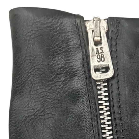 A.S. 98 LEATHER STUDDED BLACK BOOTS SIZE EU 39, US 9 - Picture 6 of 9